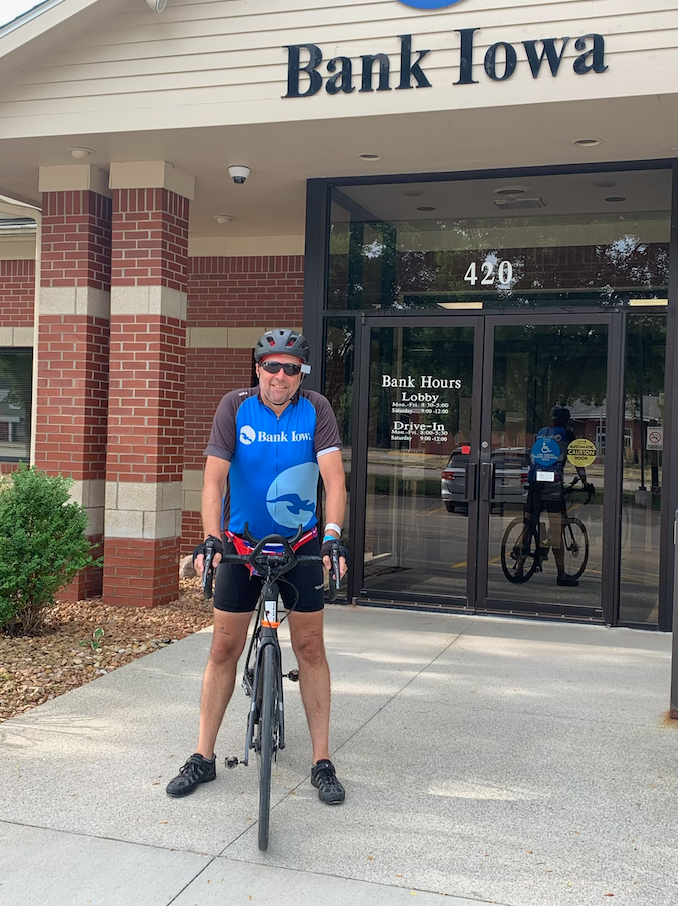 Bank Iowa CEO Plagge Rides With RAGBRAI